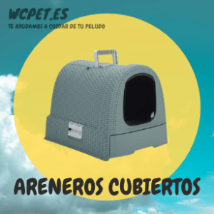 Areneros cubiertos para gatos